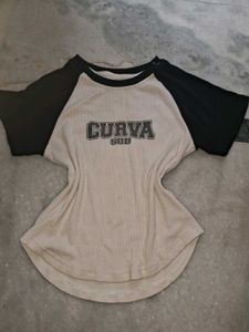 Trendy Crop Top Fitted Gym Tee