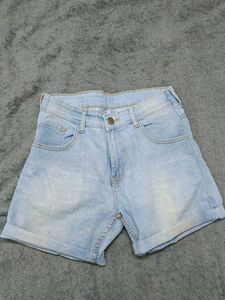 Y2k Handprint Denim Shorts