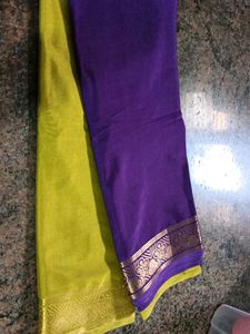 Elegant Purple & Green Saree