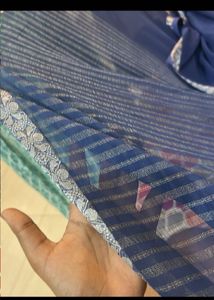 Resham Border Saree With Blouse