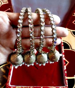 Kundan Bangles with Charms