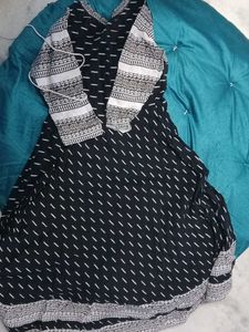 Black &amp; White Print Dress