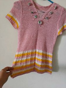 Vintage Pink Knitted Top