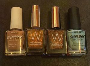 Miniso And W Nail Polish Bundle - 4 Unique Colors!