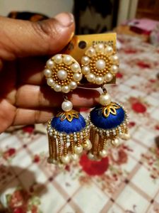 Handmade Earrings 💙 Jhumki
