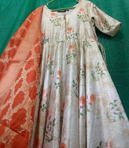 Floral😍Print Anarkali with Dupatta
