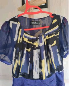 Brightly Abstract Tiered Dress