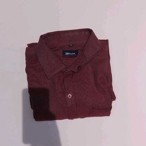 Burgundy Button-Down Shirt