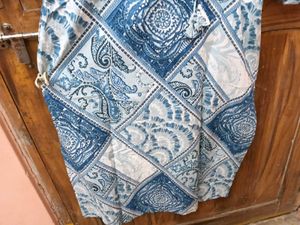 Brand New Blue &amp; White Paisley Kurti - XXL Size