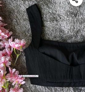 Padded Raw Silk Casual Strappy Blouse