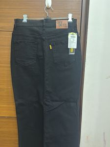 Black Denim Long Skirt