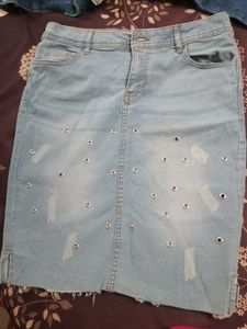 Denim Mini Skirt