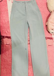 Ice Blue Coloured Casual Trouser