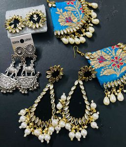 Fancy Hand Made Earrings 4 Pair Combo