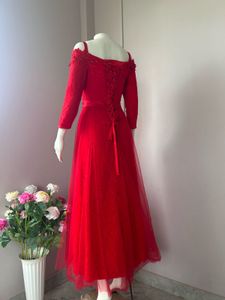 Pretty Red Lace Gown