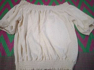 Off Shoulder Crop Top