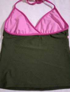 Pinteresty Y2K Olive Green Halter Top