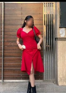 Chic Red Midi Dress