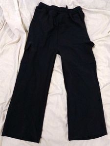Black Wide Leg Cargo Pants