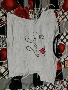 Cute Gray Graphic Tee