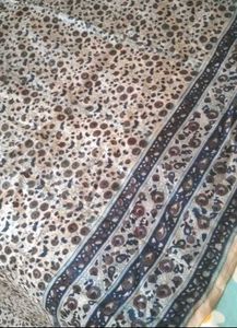 NEW cotton silk floral printed saree attached fall
