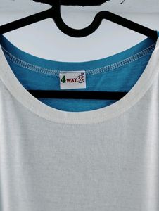 Colour Block Tshirt (Blue)