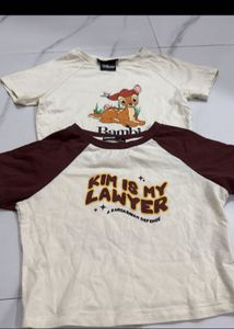 Cute Graphic Tees (Size -S)