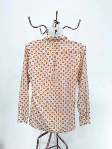Patterned Long Sleeve Button-Down