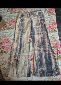 Y2k leopard print bootcut pant