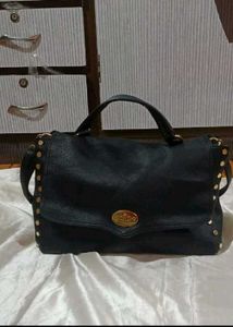 Chloe Black Leather Studded Handbag