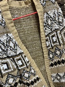 Golden Sequinned Shrug Sweater