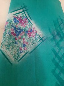 86)New Blue Printed Saree