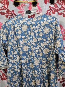 Floral Print Kurta Pillzo Set With Dupatta  Size 3