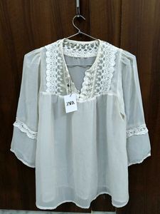 Lace Trim Blouse