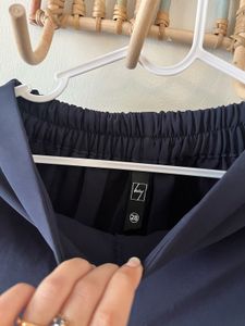 Navy Blue Wide Leg Pants