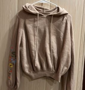 Floral Embroidered Hoodie
