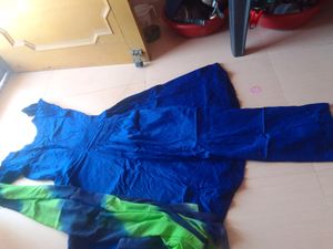 Blue Anarkali Suit Set