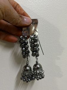 Black Jhumki With Ghungroo