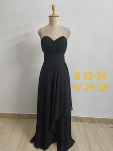 Elegant Black Strapless Gown🎀💝🦋