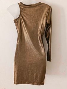 GOLD METALLIC BODYCON DRESS