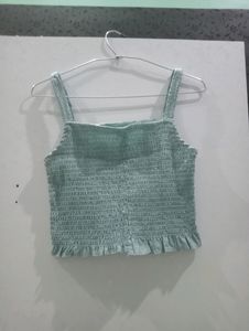 Green Crop Top