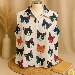 Cat Print Top