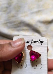 Pink And Gold Stud