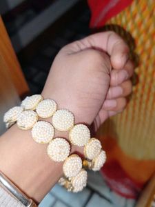 Pearl Beaded Bangle Gajra Bracelet
