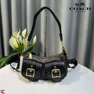 COACH ASHTON BAGUETTE BAG WITH 2 BELTS*