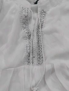 White Embroidered Top