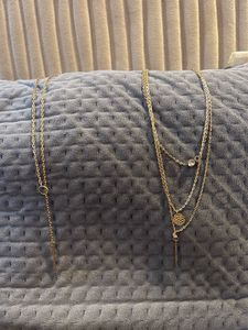 Set Of 2 Gold Necklaces