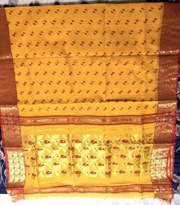 Yellow Floral Tant Saree