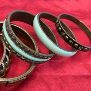 Bohemian Stacked Brass Bangle Set