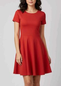 Red Fit &amp; Flare Dress